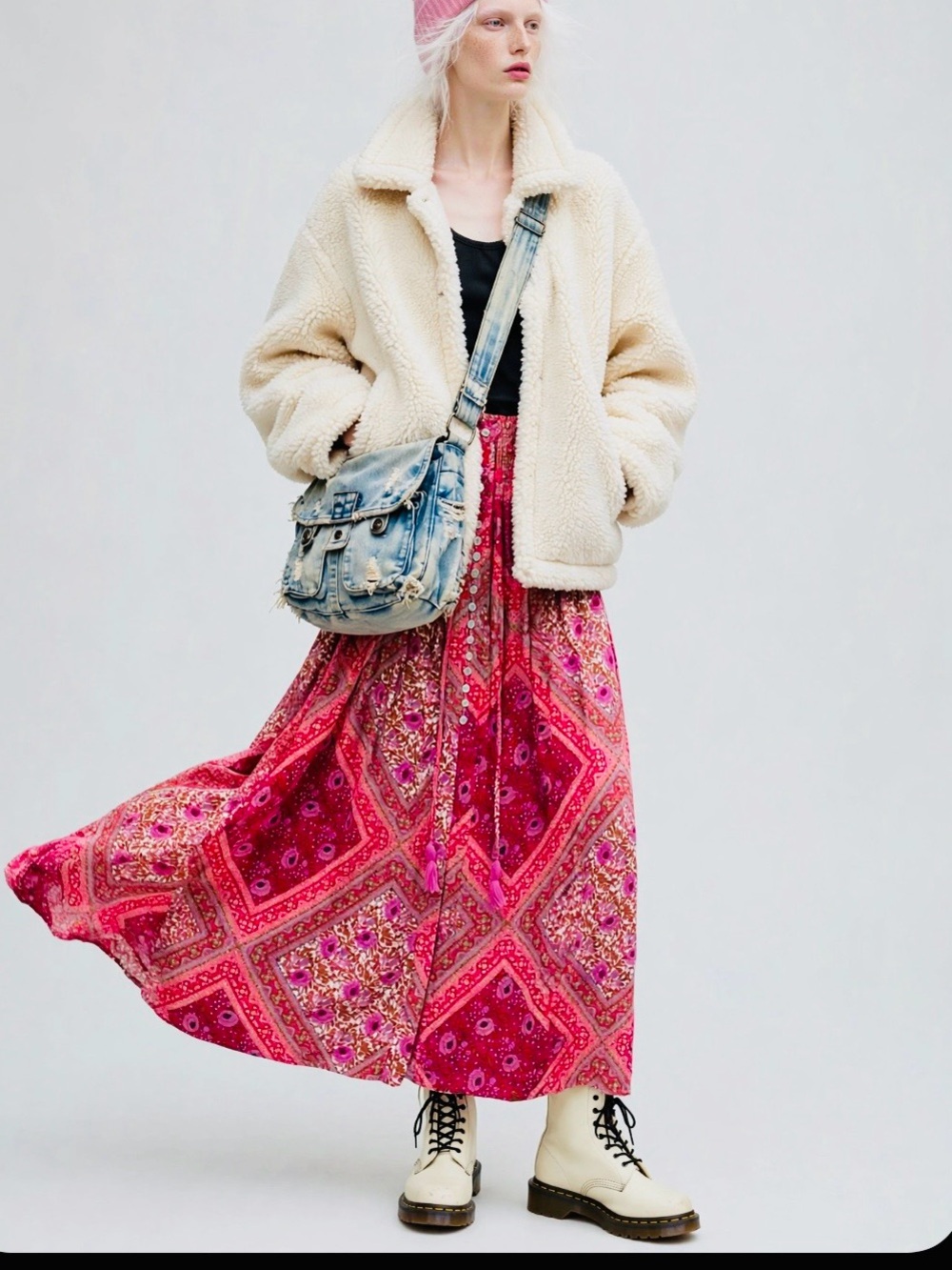 Christian Siriano viscose skirt
